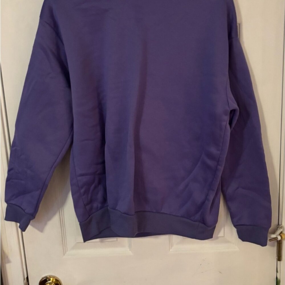 Purple Sweatshirt w Ribbed Detail - Originally $20 - AT LOWEST SUGGESTED LISTING